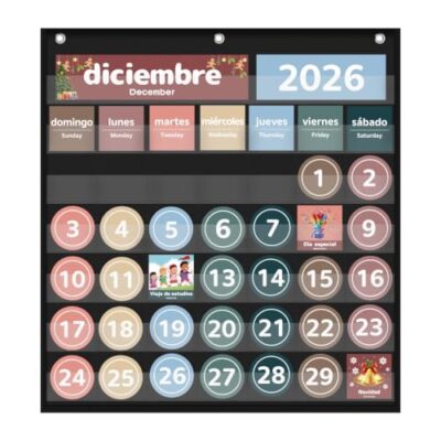 Calendrier apprentissage jours semaine enfant à suspendre