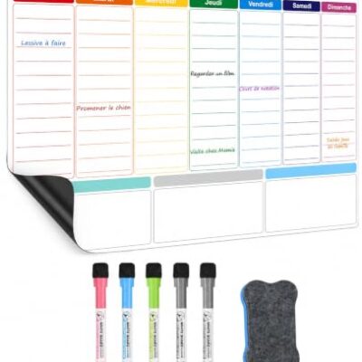 Calendrier apprentissage jours semaine enfant magnétique
