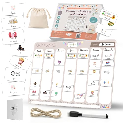 Calendrier educatif enfant magnétique avec 160 aimants