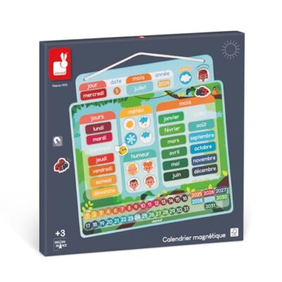 Calendrier educatif enfant magnetique Janod version francaise