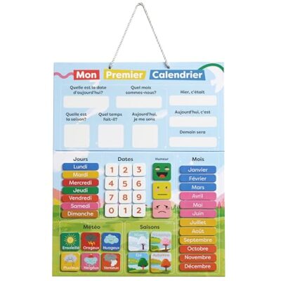 Calendrier educatif enfant magnétique saisons, dates et météo