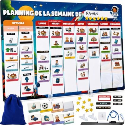 Calendrier éducatif enfant semainier magnétique SKYCROO