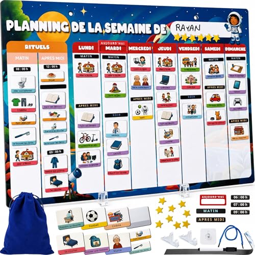 Calendrier éducatif enfant semainier magnétique SKYCROO