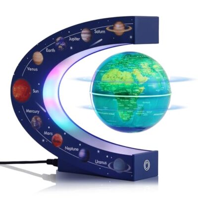Globe terrestre éducatif enfant en lévitation lumineuse