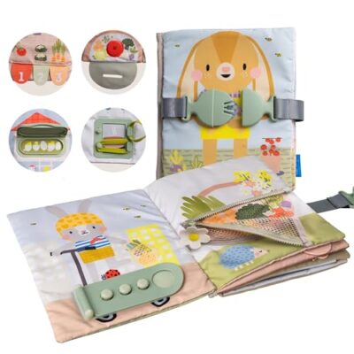 Livre Montessori enfant en tissu avec manipulations