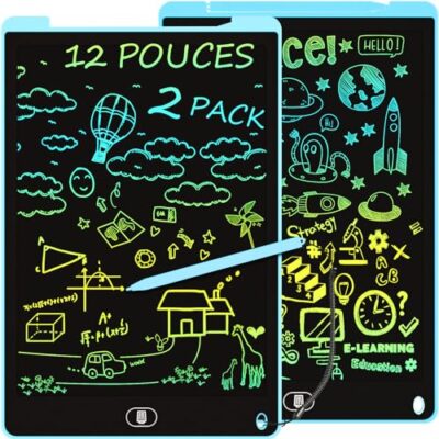 Lot de 2 tablette apprentissage enfant LCD 12 pouces