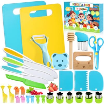 Lot de 30 outils avec couteau enfant cuisine securise