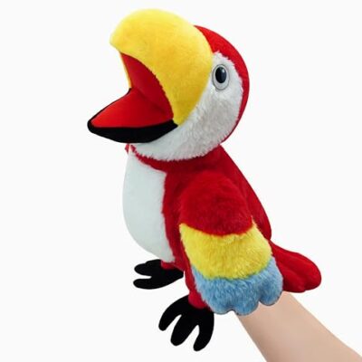 Marionnette a main enfant oiseaux a bouche mobile