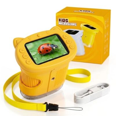 Microscope enfant numérique portable avec écran 2,4 pouces
