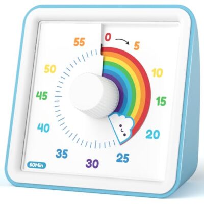 Minuteur visuel enfant 60 minutes arc en ciel LIORQUE