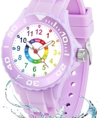 Montre enfant apprentissage heure analogique multicolore