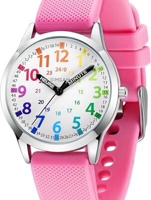 Montre enfant apprentissage heure analogique rose SIMSAM