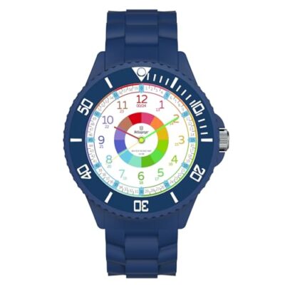 Montre enfant apprentissage heure avec lunette tournante