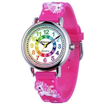Montre enfant apprentissage heure colorée Delycazy
