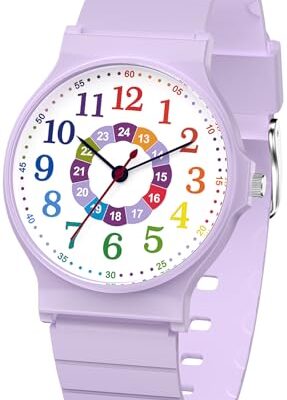 Montre enfant fille apprentissage analogique violine SOCICO