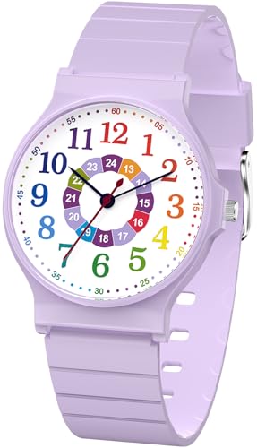 Montre enfant fille apprentissage analogique violine SOCICO