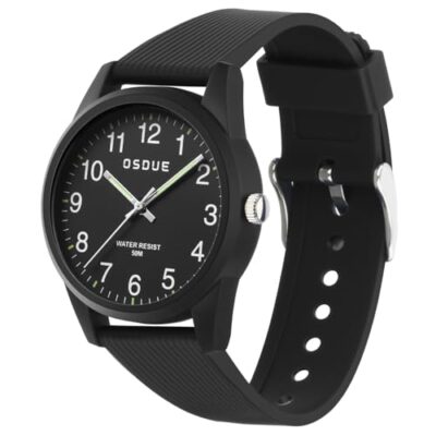 Montre enfant garçon à aiguilles OSDUE étanche noir