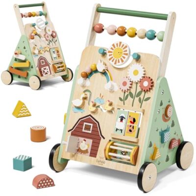 Porteur bebe bois Orokiwi chariot de marche ferme