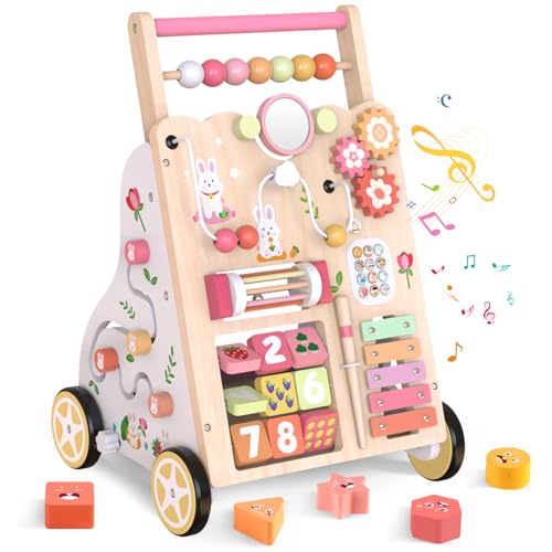 Porteur bebe bois Weilim avec activités Montessori