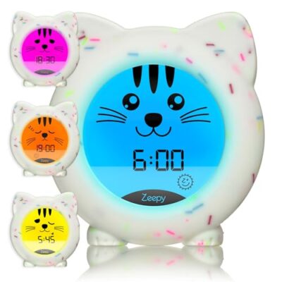 Réveil éducatif enfant jour nuit Zeepy Kip le chaton