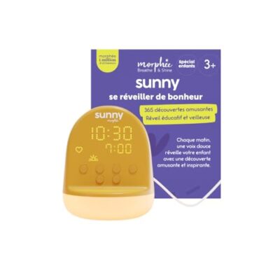 Réveil éducatif enfant Morphée Sunny avec veilleuse