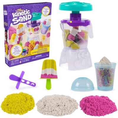 Sable cinetique enfant Kinetic Sand fabrique à smoothies