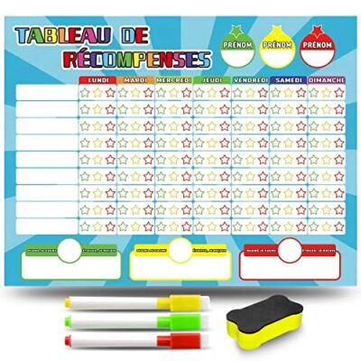 Tableau des taches enfant magnétique personnalisable