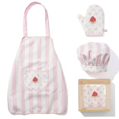 Tablier enfant cuisine avec toque et gant WOODENFUN