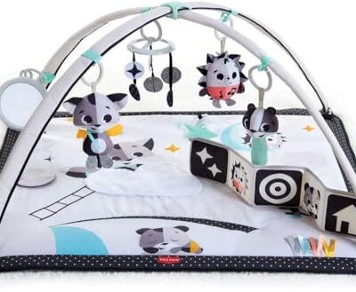 tapis eveil bebe montessori noir et blanc musical 2 en 1