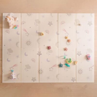 Tapis eveil bebe pliable réversible XXL arc en ciel