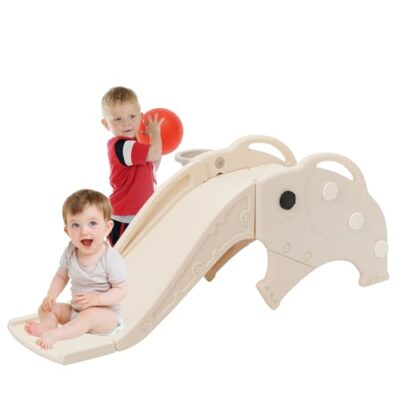 Toboggan bébé intérieur 3 en 1 avec panier et ballon