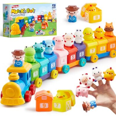 Train ferme et marionnettes animaux enfant Play-Act