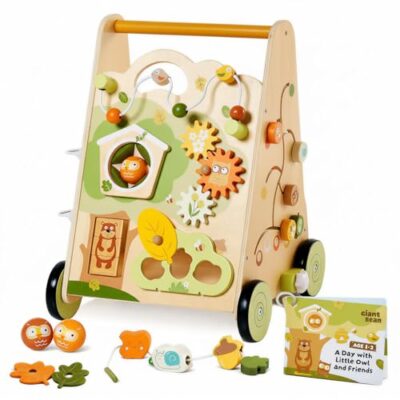 Trotteur bebe bois hibou avec vitesse réglable