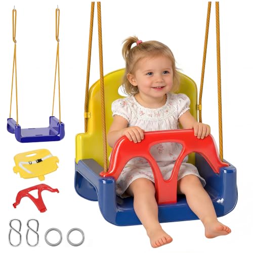 Balançoire siège 3 en 1 évolutive Outsunny, bleu foncé, 9 à 36 mois