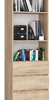 Bibliothèque enfant 3E 3xE living.com, 3 tiroirs et étagères réglables