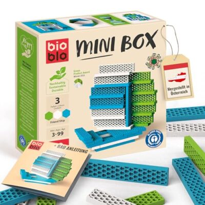 Bioblo Mini Box Friendship, 40 blocs de construction en bois colorés