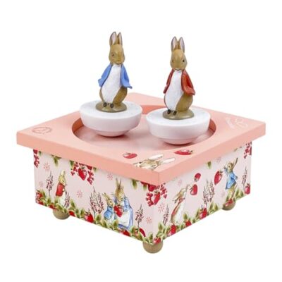 Boîte à musique en bois Trousselier Pierre Lapin, figurines aimantées