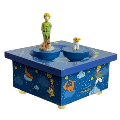 Boîte à musique Le Petit Prince Trousselier, bleu roi, deux figurines