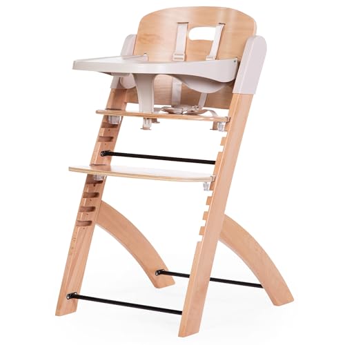 Chaise haute Childhome Evosit en hêtre, évolutive jusqu’à 85 kg