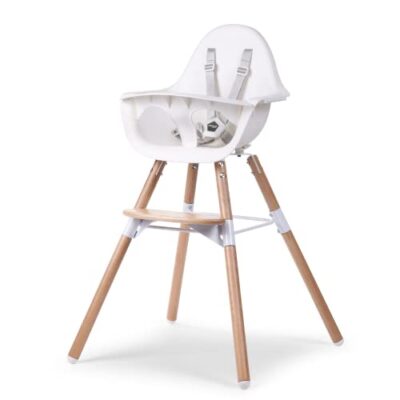 Chaise haute évolutive Childhome en bois de hêtre avec arceau amovible