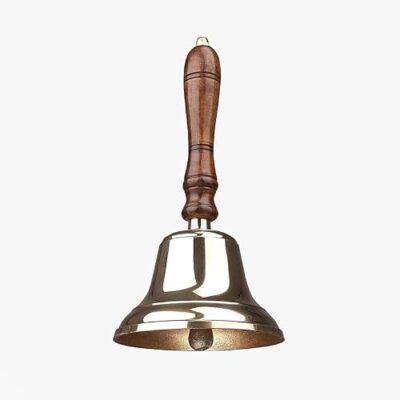 Cloche en laiton à manche en bois Assorted Collections, 22 cm