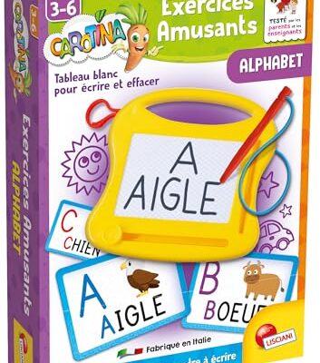 Coffret d’écriture Carotina Liscianigiochi avec ardoise et fiches