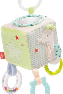 Cube d’activités en peluche Fehn Enfants de la mer, avec anneau en C