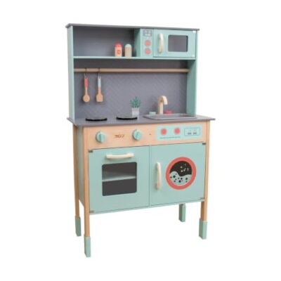 Cuisine en bois Owl & Fox pour enfant, évier, plaques et robinets