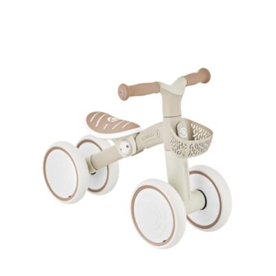 Draisienne bébé Globber beige, cadre composite et roues en mousse EVA