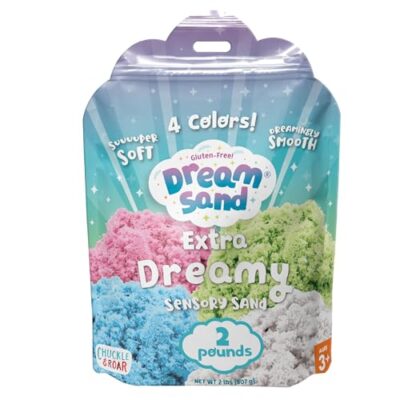 Dream Sand Chuckle & Roar, sable sensoriel sans gluten en 4 couleurs