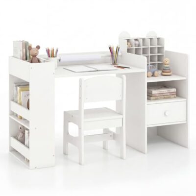 Ensemble table et chaise enfant LIFEZEAL avec rouleau à papier amovible