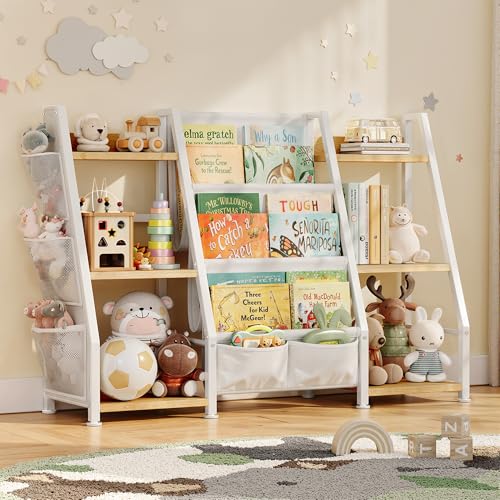 Étagère à jouets et livres GoTiling en bois, 6 compartiments ouverts
