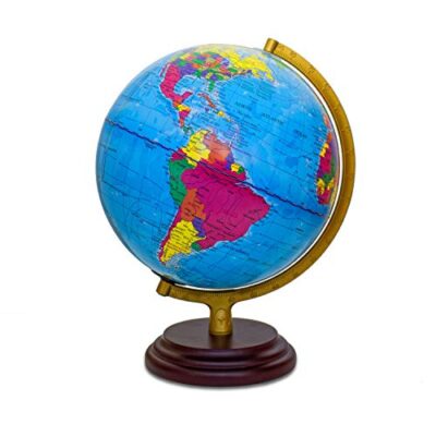 Globe lumineux Magellan Expedition de 25 cm, carte politique, LED