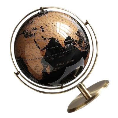 Globe terrestre de bureau rotatif VANZACK, topographique et sur pied